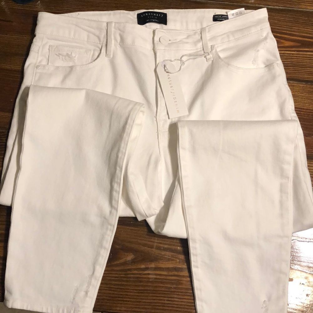 NWT Sanctuary Ladies White Pants Size 31